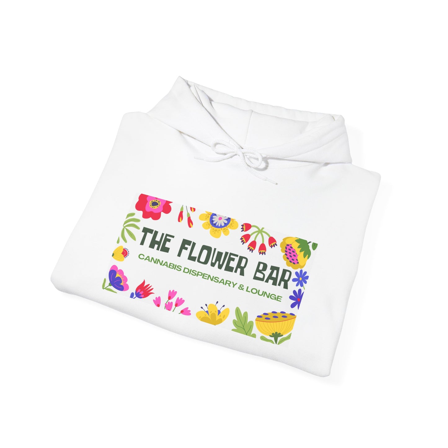 Flower Bar Hoodie — Colorful Floral Logo Pullover ("The Flower Bar")