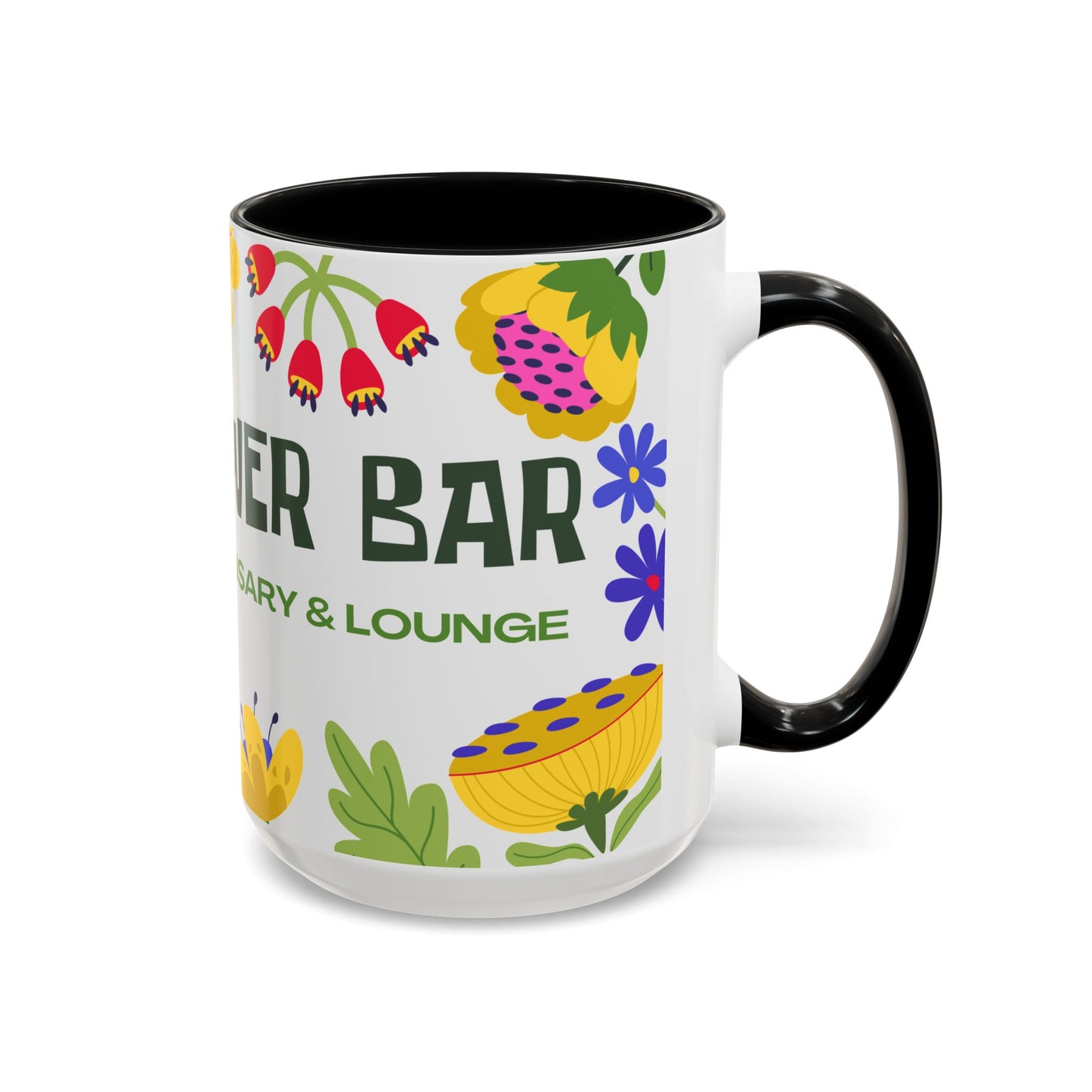 Accent Coffee Mug — Floral Dispensary Logo Mug (11/15oz)